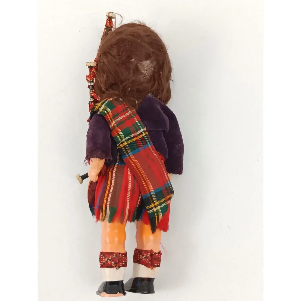 Vintage Roddy Scottish‎ Bagpipe Boy Doll Bagpiper Moving Eyes Traditional Outfit